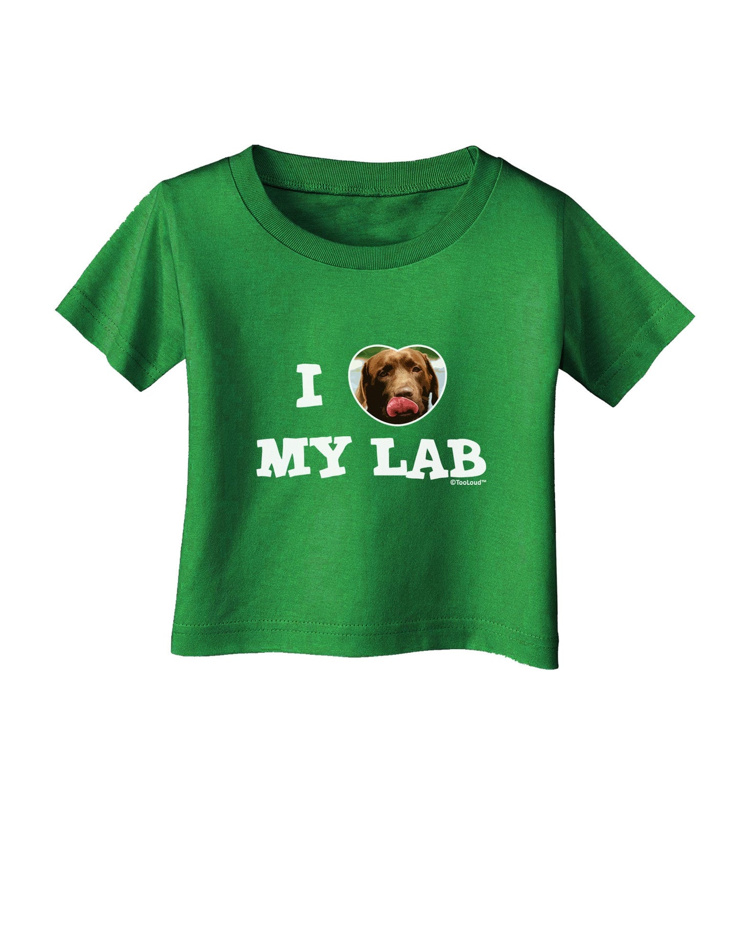 I Heart My Lab Infant T-Shirt Dark-Infant T-Shirt-TooLoud-Clover-Green-06-Months-Davson Sales