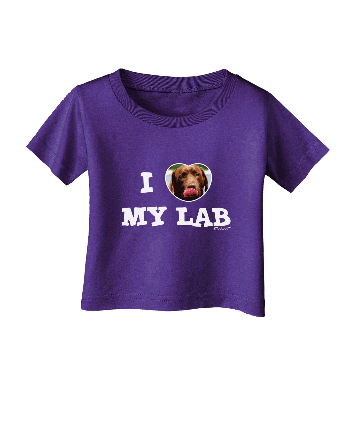 I Heart My Lab Infant T-Shirt Dark-Infant T-Shirt-TooLoud-Purple-06-Months-Davson Sales