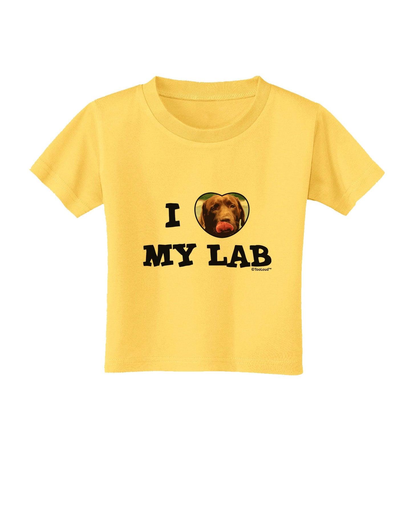 I Heart My Lab Toddler T-Shirt-Toddler T-Shirt-TooLoud-Yellow-2T-Davson Sales