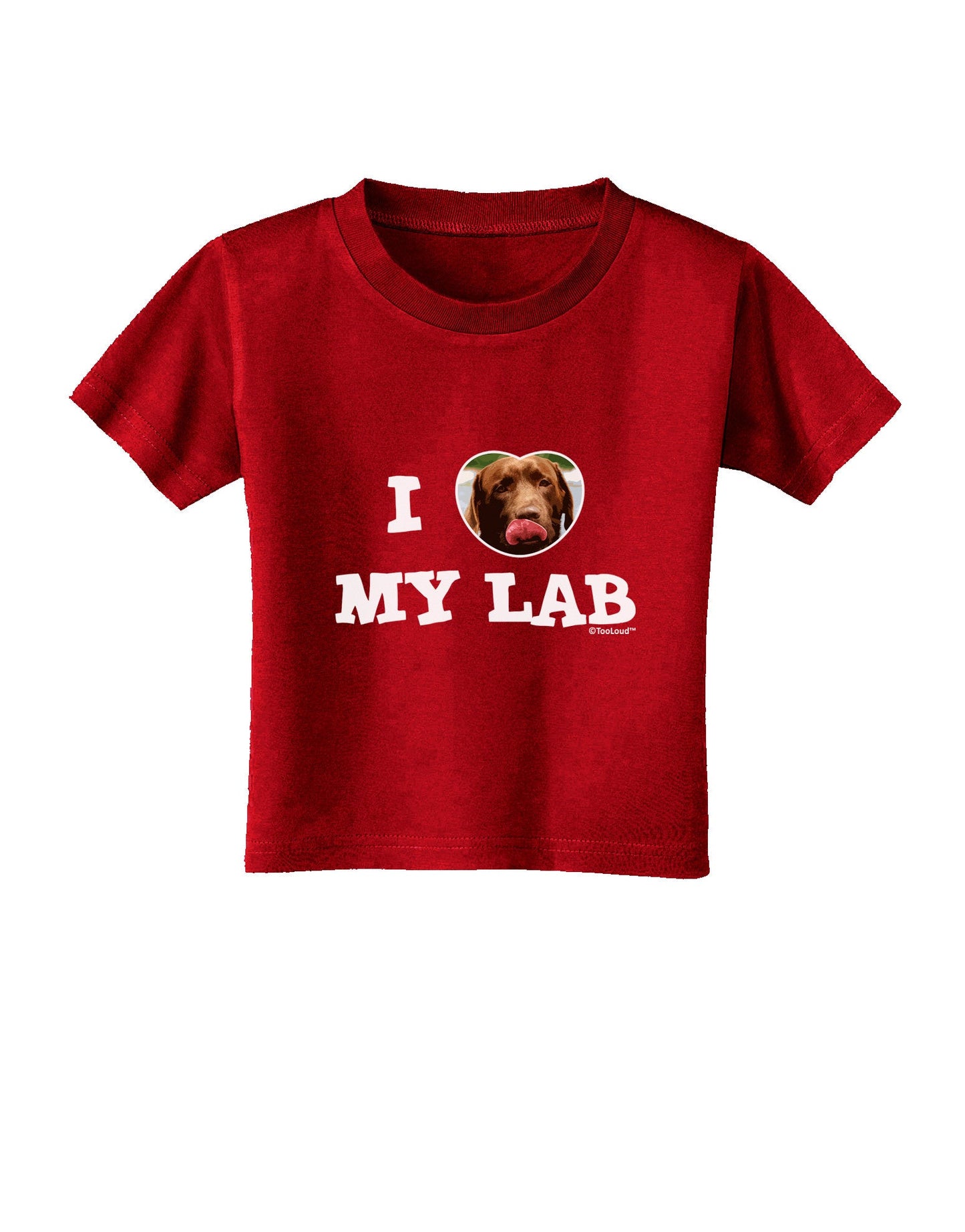 I Heart My Lab Toddler T-Shirt Dark-Toddler T-Shirt-TooLoud-Red-2T-Davson Sales