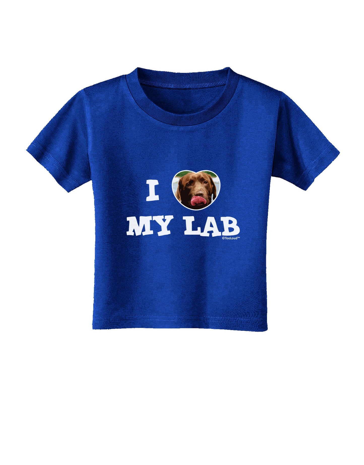 I Heart My Lab Toddler T-Shirt Dark-Toddler T-Shirt-TooLoud-Royal-Blue-2T-Davson Sales