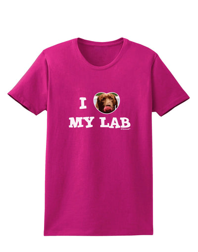 I Heart My Lab Womens Dark T-Shirt-Womens T-Shirt-TooLoud-Hot-Pink-Small-Davson Sales