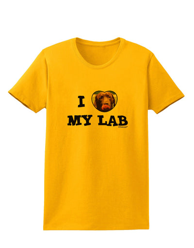 I Heart My Lab Womens T-Shirt-Womens T-Shirt-TooLoud-Gold-X-Small-Davson Sales