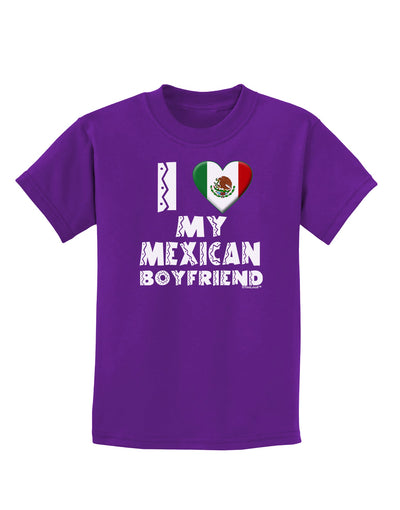 I Heart My Mexican Boyfriend Childrens Dark T-Shirt by TooLoud-Childrens T-Shirt-TooLoud-Purple-X-Small-Davson Sales