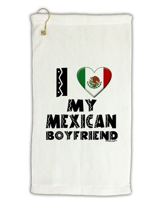 I Heart My Mexican Boyfriend Micro Terry Gromet Golf Towel 16 x 25 inch by TooLoud-Golf Towel-TooLoud-White-Davson Sales