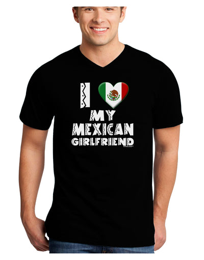 I Heart My Mexican Girlfriend Adult Dark V-Neck T-Shirt by TooLoud-Mens V-Neck T-Shirt-TooLoud-Black-Small-Davson Sales