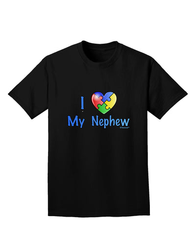 I Heart My Nephew - Autism Awareness Adult Dark T-Shirt by TooLoud-Mens T-Shirt-TooLoud-Black-Small-Davson Sales