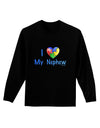 I Heart My Nephew - Autism Awareness Adult Long Sleeve Dark T-Shirt by TooLoud-TooLoud-Black-Small-Davson Sales