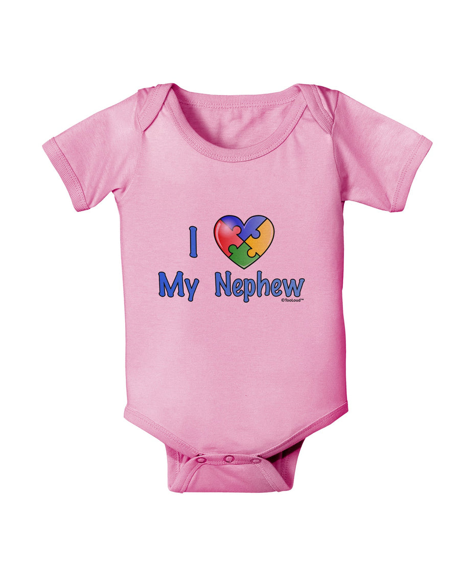 I Heart My Nephew - Autism Awareness Baby Romper Bodysuit by TooLoud-Baby Romper-TooLoud-White-06-Months-Davson Sales