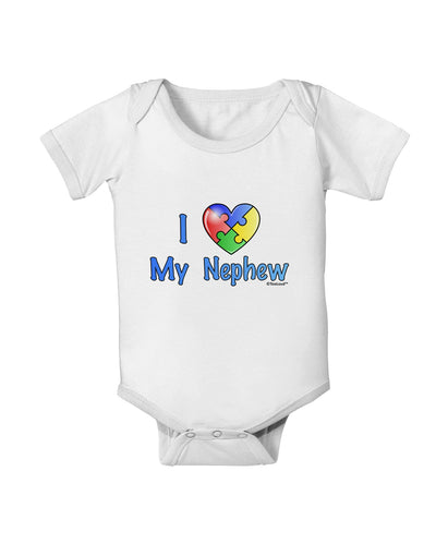 I Heart My Nephew - Autism Awareness Baby Romper Bodysuit by TooLoud-Baby Romper-TooLoud-White-06-Months-Davson Sales