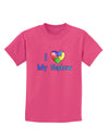 I Heart My Nephew - Autism Awareness Childrens Dark T-Shirt by TooLoud-Childrens T-Shirt-TooLoud-Sangria-X-Small-Davson Sales