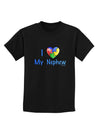 I Heart My Nephew - Autism Awareness Childrens Dark T-Shirt by TooLoud-Childrens T-Shirt-TooLoud-Black-X-Small-Davson Sales