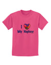 I Heart My Nephew - Autism Awareness Childrens T-Shirt by TooLoud-Childrens T-Shirt-TooLoud-Sangria-X-Small-Davson Sales