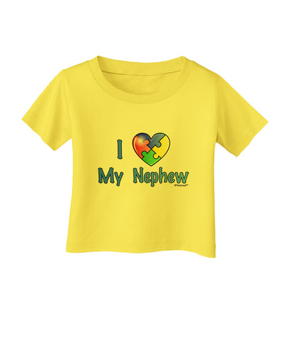 I Heart My Nephew - Autism Awareness Infant T-Shirt by TooLoud-Infant T-Shirt-TooLoud-Yellow-06-Months-Davson Sales