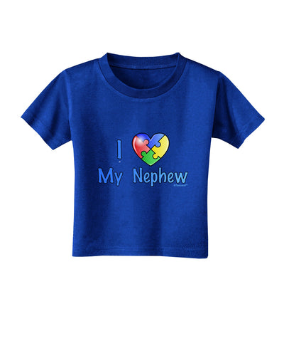 I Heart My Nephew - Autism Awareness Toddler T-Shirt Dark by TooLoud-Toddler T-Shirt-TooLoud-Royal-Blue-2T-Davson Sales