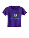 I Heart My Nephew - Autism Awareness Toddler T-Shirt Dark by TooLoud-Toddler T-Shirt-TooLoud-Purple-2T-Davson Sales