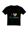 I Heart My Nephew - Autism Awareness Toddler T-Shirt Dark by TooLoud-Toddler T-Shirt-TooLoud-Black-2T-Davson Sales