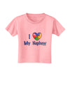 I Heart My Nephew - Autism Awareness Toddler T-Shirt by TooLoud-Toddler T-Shirt-TooLoud-Candy-Pink-2T-Davson Sales