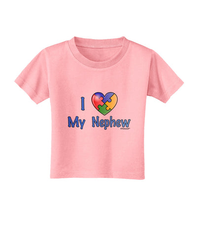 I Heart My Nephew - Autism Awareness Toddler T-Shirt by TooLoud-Toddler T-Shirt-TooLoud-Candy-Pink-2T-Davson Sales