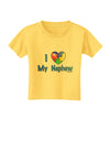 I Heart My Nephew - Autism Awareness Toddler T-Shirt by TooLoud-Toddler T-Shirt-TooLoud-Yellow-2T-Davson Sales