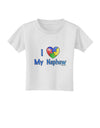 I Heart My Nephew - Autism Awareness Toddler T-Shirt by TooLoud-Toddler T-Shirt-TooLoud-White-2T-Davson Sales