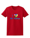 I Heart My Nephew - Autism Awareness Womens Dark T-Shirt by TooLoud-Womens T-Shirt-TooLoud-Red-X-Small-Davson Sales