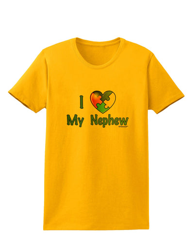 I Heart My Nephew - Autism Awareness Womens T-Shirt by TooLoud-Womens T-Shirt-TooLoud-Gold-X-Small-Davson Sales