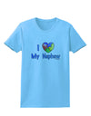 I Heart My Nephew - Autism Awareness Womens T-Shirt by TooLoud-Womens T-Shirt-TooLoud-Aquatic-Blue-X-Small-Davson Sales