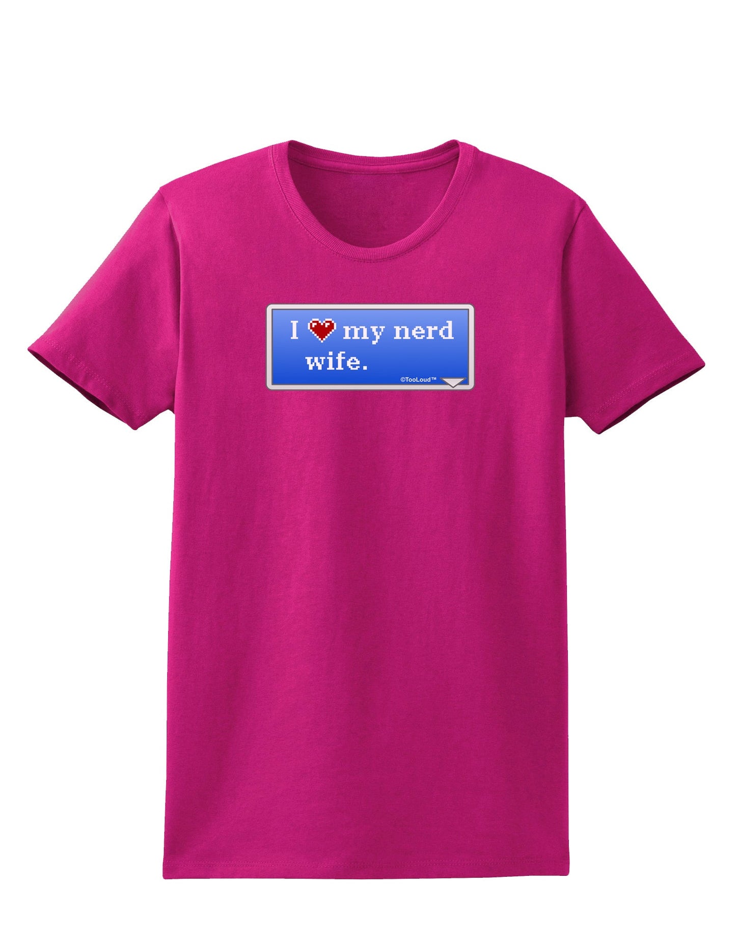 I Heart My Nerd Wife - Retro Womens Dark T-Shirt by TooLoud-Womens T-Shirt-TooLoud-Hot-Pink-Small-Davson Sales