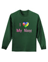 I Heart My Niece - Autism Awareness Adult Long Sleeve Dark T-Shirt by TooLoud-TooLoud-Dark-Green-Small-Davson Sales