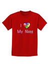 I Heart My Niece - Autism Awareness Childrens Dark T-Shirt by TooLoud-Childrens T-Shirt-TooLoud-Red-X-Small-Davson Sales