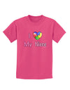 I Heart My Niece - Autism Awareness Childrens Dark T-Shirt by TooLoud-Childrens T-Shirt-TooLoud-Sangria-X-Small-Davson Sales