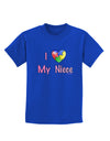 I Heart My Niece - Autism Awareness Childrens Dark T-Shirt by TooLoud-Childrens T-Shirt-TooLoud-Royal-Blue-X-Small-Davson Sales