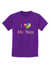 I Heart My Niece - Autism Awareness Childrens Dark T-Shirt by TooLoud-Childrens T-Shirt-TooLoud-Purple-X-Small-Davson Sales