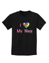 I Heart My Niece - Autism Awareness Childrens Dark T-Shirt by TooLoud-Childrens T-Shirt-TooLoud-Black-X-Small-Davson Sales