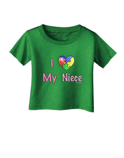 I Heart My Niece - Autism Awareness Infant T-Shirt Dark by TooLoud-Infant T-Shirt-TooLoud-Clover-Green-06-Months-Davson Sales