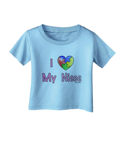 I Heart My Niece - Autism Awareness Infant T-Shirt by TooLoud-Infant T-Shirt-TooLoud-Aquatic-Blue-06-Months-Davson Sales