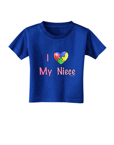 I Heart My Niece - Autism Awareness Toddler T-Shirt Dark by TooLoud-Toddler T-Shirt-TooLoud-Royal-Blue-2T-Davson Sales