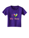 I Heart My Niece - Autism Awareness Toddler T-Shirt Dark by TooLoud-Toddler T-Shirt-TooLoud-Purple-2T-Davson Sales