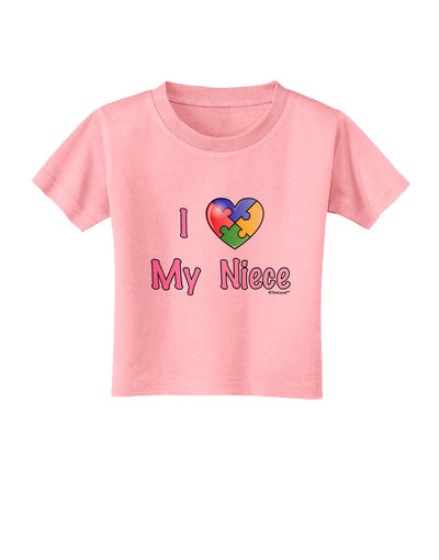 I Heart My Niece - Autism Awareness Toddler T-Shirt by TooLoud-Toddler T-Shirt-TooLoud-Candy-Pink-2T-Davson Sales