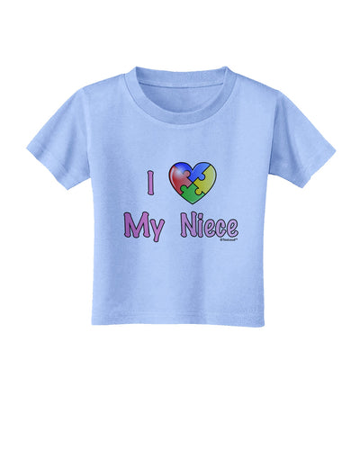 I Heart My Niece - Autism Awareness Toddler T-Shirt by TooLoud-Toddler T-Shirt-TooLoud-Aquatic-Blue-2T-Davson Sales