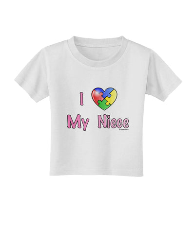 I Heart My Niece - Autism Awareness Toddler T-Shirt by TooLoud-Toddler T-Shirt-TooLoud-White-2T-Davson Sales