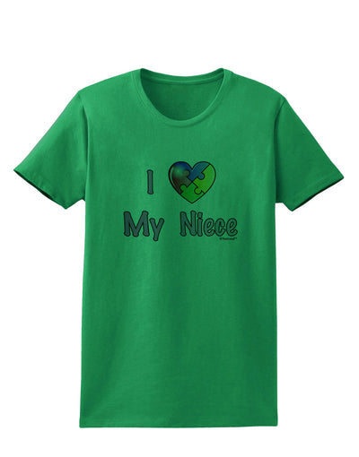 I Heart My Niece - Autism Awareness Womens T-Shirt by TooLoud-Womens T-Shirt-TooLoud-Kelly-Green-X-Small-Davson Sales