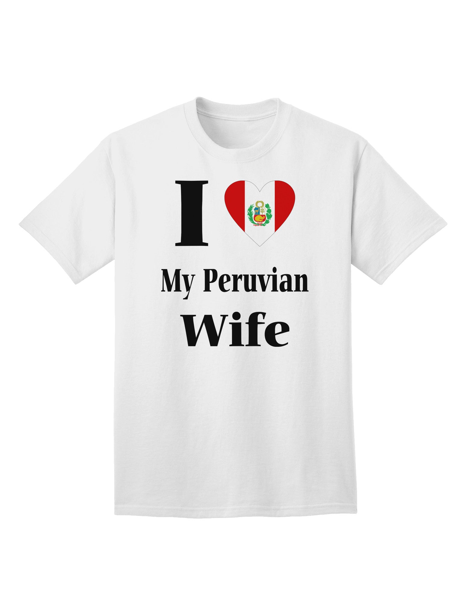 I Heart My Peruvian Wife Adult Men's T-shirt-TooLoud-Small-Davson Sales