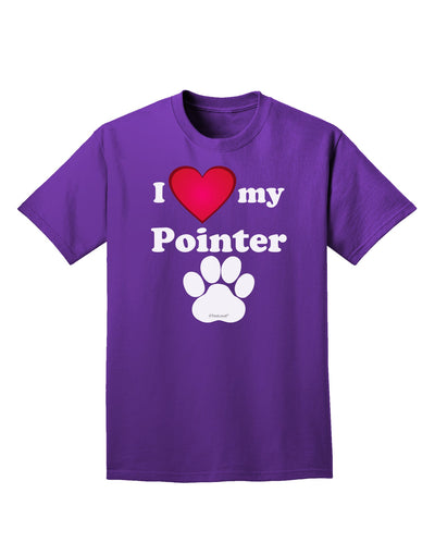 I Heart My Pointer Adult Dark T-Shirt by TooLoud-Mens T-Shirt-TooLoud-Purple-Small-Davson Sales