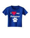 I Heart My Pointer Toddler T-Shirt Dark by TooLoud-Toddler T-Shirt-TooLoud-Royal-Blue-2T-Davson Sales