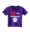 I Heart My Pointer Toddler T-Shirt Dark by TooLoud-Toddler T-Shirt-TooLoud-Purple-2T-Davson Sales