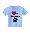 I Heart My Pointer Toddler T-Shirt by TooLoud-Toddler T-Shirt-TooLoud-Aquatic-Blue-2T-Davson Sales