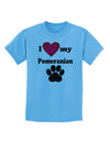 I Heart My Pomeranian Childrens T-Shirt by TooLoud-TooLoud-Aquatic-Blue-X-Small-Davson Sales