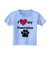 I Heart My Pomeranian Toddler T-Shirt by TooLoud-Toddler T-Shirt-TooLoud-Aquatic-Blue-2T-Davson Sales